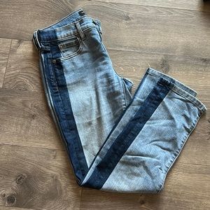 Banana Republic Striped Girlfriend Jeans